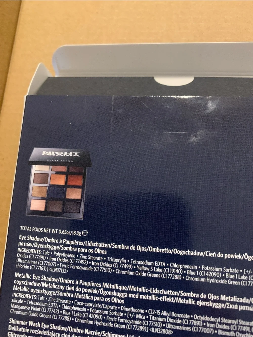 Bobbi Brown Eyeshadow Palette — Brown, Gold, Blue Shades